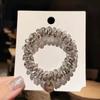 Corda de cabeça de cristal de alta qualidade para mulheres, novo estilo Mori, laço de cabelo simples, corda de gravata elegante extrovertida, acessórios de cabelo para rabo de cavalo adulto de celebridades da Internet