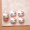 Férias Havaianas Hello Kitty Desenho Animado Acessórios para Unhas Fofos Acessórios Estereoscópicos para Unhas Gato Kt Novo Estilo