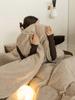 Estilo Lujo Ligero Gama Alta Terciopelo de Leche Juego de Cuatro Piezas Invierno Espesado Doble Cara Polar Vellón de Coral Funda Nórdica Sábana Bajera Ropa de Cama