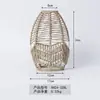Abajur Atacado de Corda de Palha Tecida, Abajur de Lustre Decorativo de Alto Nível, Iluminação Criativa para Quarto, B&B, Hotel, Café