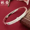 Nuevo brazalete de plata con corona plata de ley 990 moda femenina OL plata de ley con incrustaciones de piedra preciosa cierre oculto venta caliente para novia