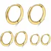Pendientes de Aro Lisos de Acero Inoxidable de 2.5 mm, Pendientes de Aro de Alambre Redondo Europeos y Americanos Transfronterizos, Joyería para Orejas Unisex, Fabricante