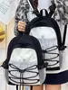 Mochila Deportes al Aire Libre Bloque de Color Mochila con Cordón Estudiante Camping al Aire Libre Viaje Casual Estudiante Bolsa Escolar Venta al por Mayor