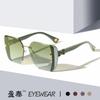 Gafas de sol de montura grande con purpurina y diseño estrellado, moda coreana, para mujer, alta calidad, estilo ins casual, combinan con todo, moda