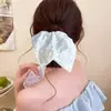 Goma para el pelo con lazo estilo coreano para mujer, Accesorio para el pelo extragrande de alta gama, Goma elástica para el pelo estilo perezoso