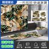 Amazon Transfronterizo Serie Popular de Plantas Impresión Digital Poliéster Impermeable y Antimoho Cortina de Ducha Juego de Cuatro Piezas Fabricante