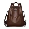 Mochila de Comercio Exterior para Mujer Tendencia 2026 Nuevo Estilo Coreano Casual PU Bolso Transfronterizo Mochila Tres Vías Mochila Escolar para Mujer Tendencia
