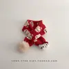 Bufanda Roja de Año Nuevo para Bebé Otoño e Invierno Gruesa Cálida Tejida para Cuello para Hombres Mujeres y Niños Bufanda de Cuello a Prueba de Viento Navideña