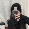 2025 Nuevo Gorro de Punto Azul Klein para Mujer Estilo Coreano Ins Estilo Japonés Gorro que Muestra el Rostro Otoño e Invierno Cálido Gorro de Lana