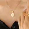Accesorios de Personalidad Ins Europeos y Americanos Collar de las Doce Constelaciones Incrustado con Conchas Marinas Blancas Colgante de Constelación Chapado en Oro Real de 18K Cadena para la Clavícula
