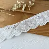 Material auxiliar para bordado de renda de algodão solúvel em água, material para artesanato DIY em roupas, tira decorativa vazada com tira floral