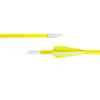 Flechas de Tiro com Arco para Iniciantes, Flechas de Fibra de Vidro Amarelo Fluorescente 8mm com Penas Amarelas e Brancas, Recurvo, Composto, Tradicional Americano, Puxada Direta