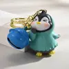 Colgante llavero pingüino divertido micro paisajismo DIY bonsái accesorios para suculentas paisaje nevado adornos lindos para mochila