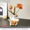 Vaso de Arte para Modelagem de Figuras no Atacado Arranjo de Flores para Sala de Estar Decoração de Gabinete de Vinho para Casa Ornamentos de Nicho Presente de Inauguração