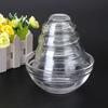 Tigela de salada comercial de vidro transparente Tigela de sobremesa de pudim Tamanho pequeno Tigela essencial de beleza para óleos Tigela tigela tigela de bolo Tigela de tempero