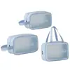 Bolsa de Higiene Pessoal Transparente à Prova d'Água, Conveniente para Viagem, Grande Capacidade, Bolsa de Viagem Portátil de Camada Única, Bolsa de Armazenamento de Cosméticos Feminina