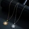 Amazon Tendência Venda Quente Nova Moda Liga Zinco Pingente Sol Estrela Corrente Fina Ajustável Colar Feminino