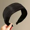 Diadema retro de corona alta para mujer, simple y elegante, diadema de ala ancha que no estrangula el cabello, accesorio para el cabello de moda estilo coreano