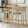 Silla de Barra de Madera Maciza Mostrador Silla Alta Hogar Silla con Respaldo Moderna Simple Silla de Barra para Tienda de Té con Leche Silla de Barra Nórdica