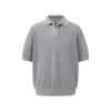 SKRSANYU Sencilla Camisa Polo de Punto Falso Dos Piezas Estilo Old Money para Hombre Mujer Camiseta de Verano Solapa Manga Corta SYT1069