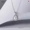 Collar con Cuentas de Pan de Albaricoque de Plata de Ley S925 para Mujer Verano Lujo Ligero Moda Cadena de Clavícula de Gama Alta Colgante de Bolsa de la Fortuna para el Cabello
