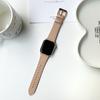 Adequado para Apple iWatch Gerações 10 e 11, Pulseira de Couro Genuíno com Padrão Lichia de Cor Sólida, Huawei Fit4 Gt, Pulseira Xiaomi