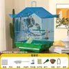 Jaula para Pájaros Pequeños, Periquitos Australianos, Periquitos y Pinzones, Jaula Grande de Lujo Estilo Villa Ecológica para Uso Doméstico