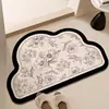 Antideslizante Absorbente de Agua para Inodoro Puerta Fuerte Baño Barro de Diatomeas Alfombrilla de Piso para Baño Baño Secado Rápido Esterilla para Pies Alfombra Baño