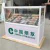 Vitrine Pequena Loja Vitrine para Tabaco e Vinho Balcão Móvel para Cigarros Prateleira Loja de Conveniência Supermercado Vitrine para Cigarros de Vidro Temperado Rack para Cigarros