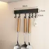 Gancho de cozinha sem punção Cabide suspenso Haste suspensa Colher suspensa Pá Armazenamento rack de armazenamento de parede Gancho Espaço de alumínio