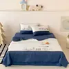 Gatinho Sal Marinho 60s Tencel Austríaco Lenzing Colcha de Verão Refrescante Colcha de Ar Condicionado Colcha Fina Bordada Fronha Lençol de Cama
