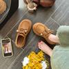 Sapatos Canguru Versáteis Femininos Tudo Incluído Sapatos Birkenstock de Solado Grosso Nova Coleção Primavera/Verão 2025 Mocassins Casuais Retrô