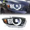 Adequado para Modificação do Conjunto do Farol do Highlander 2009-2014 com Lente de LED e Luzes de Circulação Diurna