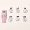 Acessórios de Nail Art Desenho de Joaninha Inseto Luminoso Cristal de Gelo Resina 3D Peças Pequenas Decorações de Unha Usáveis Brincos DIY