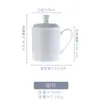 Taza de Té de Color Bajo Esmalte para Hotel Jingdezhen Taza de Té Cerámica para el Hogar Taza de Oficina Té Hueso Blanco Cerámica Reunión con Tapa