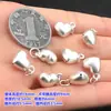 S999 Plata Pura Colgante de Corazón en Forma de Corazón Colgante Cristal Wenwan Cuerda de Mano Trenzada Collar Accesorios Hechos a Mano DIY