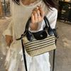 Moda Francés 2025 Verano Nuevo Trendy Tejido Bolso Dumpling Bolso Tote de Hombro Cruzado de Mano para Mujer