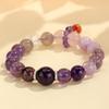 Pulsera de cuentas de amatista púrpura de fuego del año 2024 del dragón, pulsera de nicho femenino de alto sentido, joyería al por mayor.