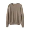 Suéter de cachemira para mujer 100% cachemira de cabra pura, nuevo modelo otoño e invierno, jersey de punto base de manga larga con cuello redondo Consinee