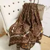 Bufanda Nueva de Seda Simulada, Bufanda Larga de Brocado, Moda Primavera y Otoño, Versátil Chal de Protección Solar de Verano, Turbante