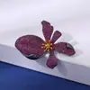 Nova Broche de Planta Bauhinia de Alta Qualidade Preto Fosco Micro-Incustrado Retro Exquisito Corsage Elegante Versátil Alfinete Decorativo