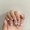 Manicura estilo francés Manicura estilo cuadrado Uñas postizas para comercio exterior 24 parches de uñas removibles