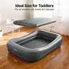 Cama Inflable de PVC Engrosada con Tienda, Colchón Exterior Infantil, Colchón de Aire Portátil de 4 Lados para Acampada Familiar