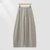 Calça de Lyocell Estilo Coreano Cintura Alta Perna Larga Feminina Verão 2026 Novo Estilo Emagrecimento Caimento Casual Calça Relaxada Calça Longa