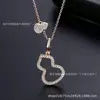 Collar de Calabaza Kirin Colgante de Calcedonia Roja Versión Alta para Mujer Cadena para Clavícula Chapada en Oro Rosa de 18 Quilates Ventas Directas de Fábrica y Entrega