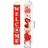 2026 Nuevo San Valentín Transfronterizo Decoración de Fiesta de Pareados Cortina de Puerta Colgante de Porche Pancarta Bandera Romántico Festival Qixi