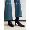 Nuevos Zapatos de Tacón Alto de Comercio Exterior para Mujer Otoño e Invierno 2026, Botines Casuales de Moda Estilo Francés con Tacón Grueso Transfronterizos