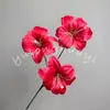 Ramo de flores artificiales de lirio de día de 3 cabezas para decoración de escenas de boda, materiales para manualidades, flores artificiales para arreglos decorativos, venta al por mayor