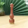 Calabaza de Sándalo Estilo Flor de Loto Pequeña Ojo Creativo Masajeador Cabeza de Cuerno Palo de Masaje Facial Punto de Tendón Acupunto Cuidado de la Piel