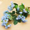 Buquê de flores de simulação azul, material de seda, flor falsa de plástico, decoração de sala de estar, decoração de mesa, casamento, arte de flores vermelhas